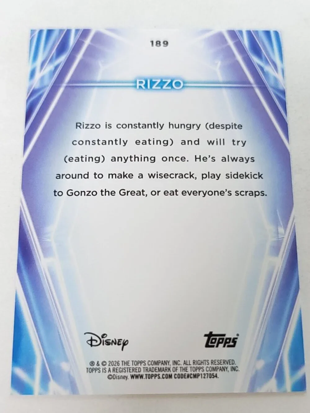 Rizzo Topps 2026 Disney Neon Holo Parallel Refractor Limited 43/99 - Picture 4 of 4